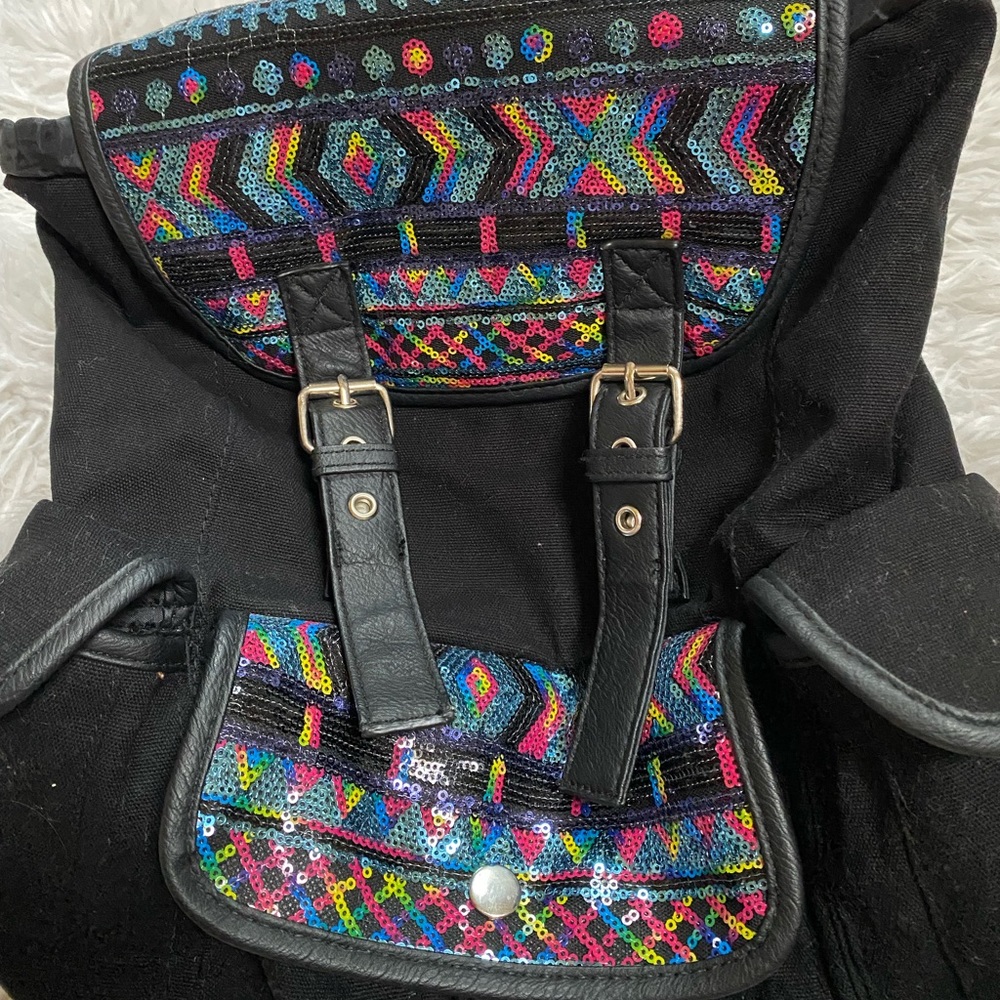 Black Sequence Backpack - image 1